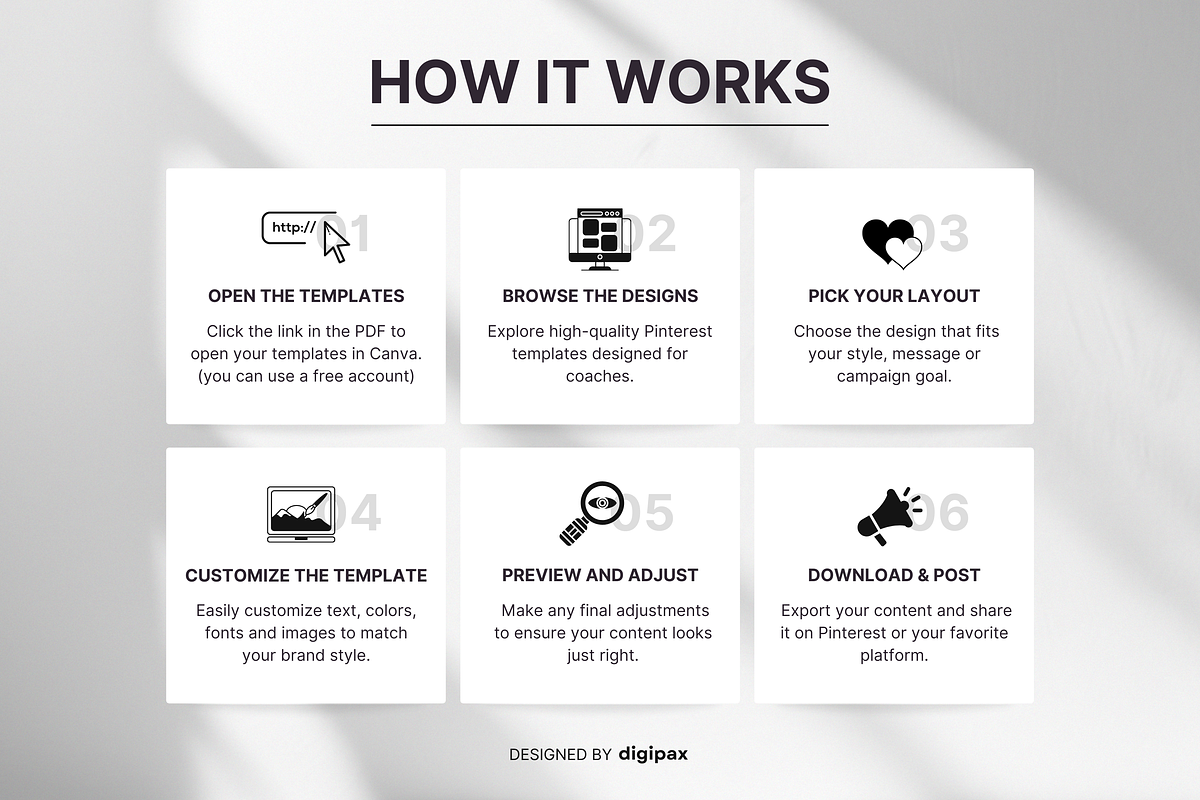 Coach Pinterest Pin Templates Canva, a Social Media Template by DigiPax (Photo 9 of 11)