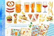 Beer & snacks watercolor collection, a Graphic by Natasha Koltsova (Thumbnail 1 of 9)