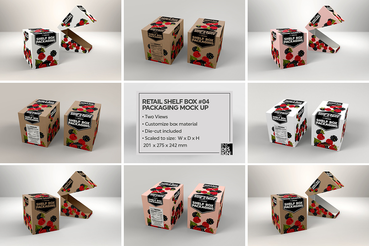 Retail Shelf Box 04 Packaging Mockup, a Packaging Mockup by INCDesign (Photo 3 of 7)