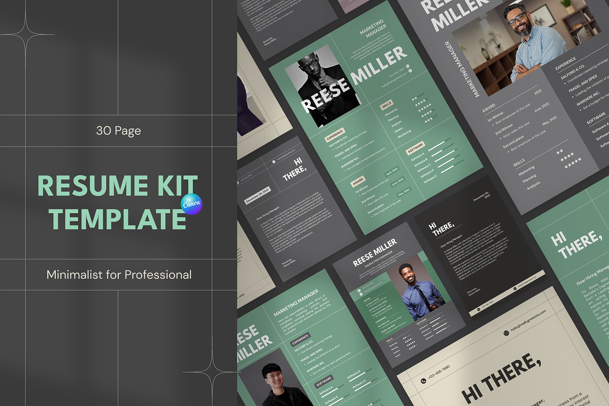 Resume Kit Minimalist Canva Template, a Resume Template by Brandearth RRGraph (Photo 1 of 11)