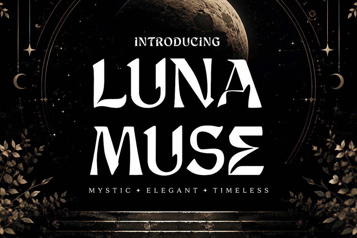 Luna Muse Gothic Decorative Typeface, a Blackletter Font by mesuka (Photo 1 of 7)