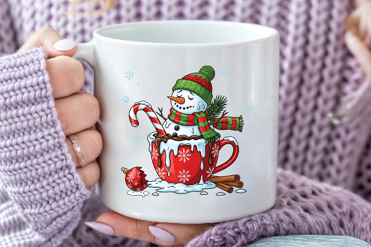 Funny Cute Snowman Png Christmas PNG, an Illustration by Dream Creation (Photo 4 of 5)