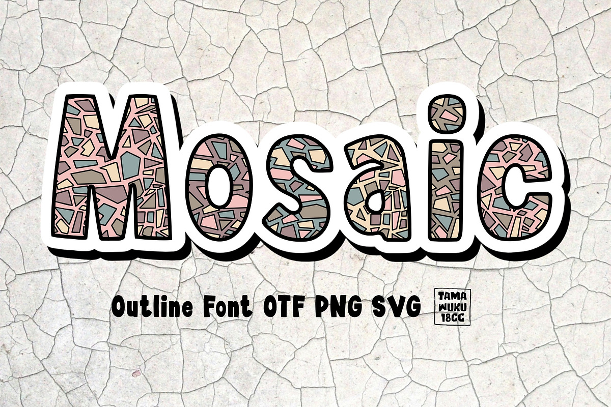 Mosaic OTF PNG SVG, a Sans Serif Font by DREAMs Soul G. (Photo 1 of 5)