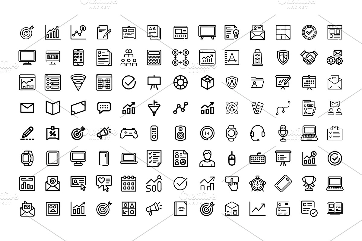 Marketing & Branding Line Icons, an Outline Icon by gstudiovect21 (Photo 5 of 6)