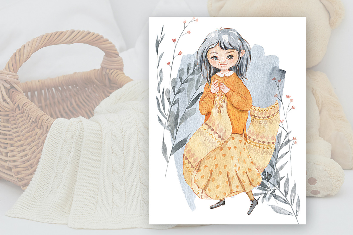 Lovely Knitting, an Illustration by Love Watercolor Store (Photo 5 of 12)