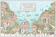 Fresco collection Sailing Town, a Wallpaper Graphic by Natalia0307 (Thumbnail 1 of 14)