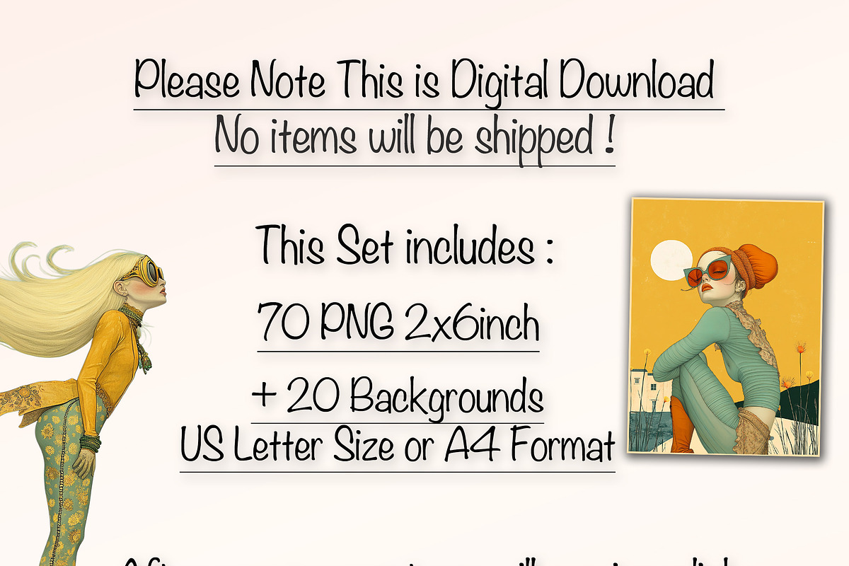 Whimsical Spring Girl Clipart Bundle, a Person Illustration by Fusion Dream (Photo 8 of 9)