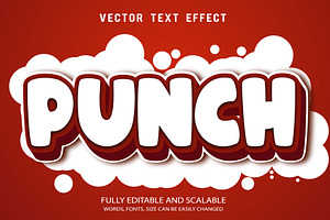 Punch Vector 3d Editable Text Effect