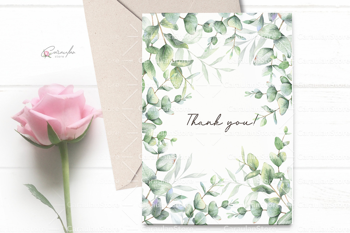 Eucalyptus Watercolor, an Object Illustration by CaraulanStore (Photo 8 of 19)