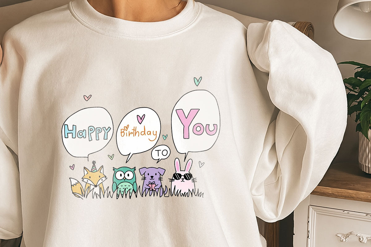 Cat and Animals Funny Birthday PNG, a Graphic by GlitterCraft (Photo 89 of 101)