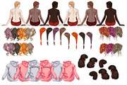 Family Clip Art, Custom Family, a Person Illustration by ElenazlataArt (Thumbnail 2 of 10)