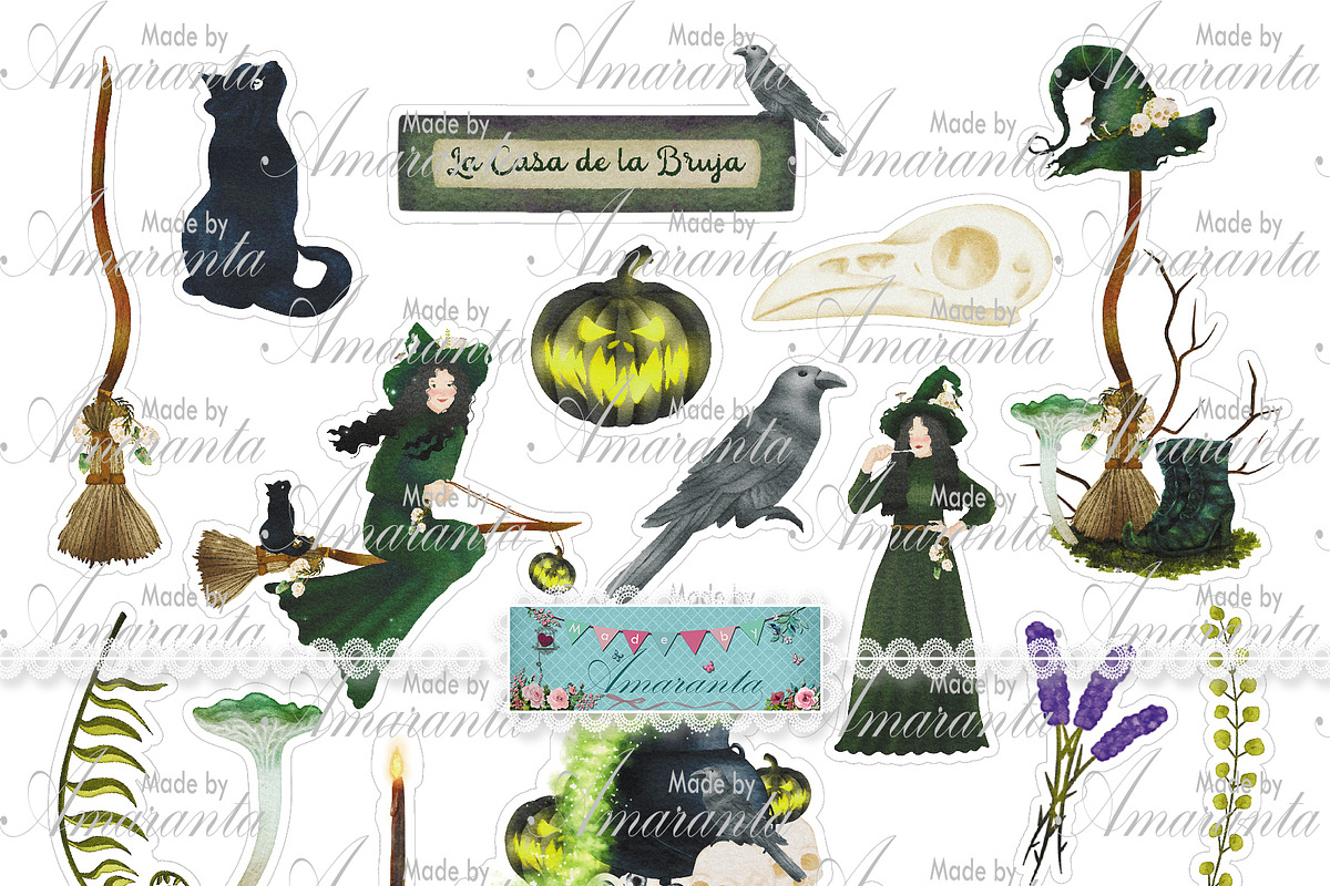 Vintage Halloween Scrap Kit (No-AI), a Pattern Graphic by MadeByAmaranta (Photo 5 of 10)