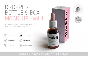Dropper Bottle & Box Mock-Up | Vol.1