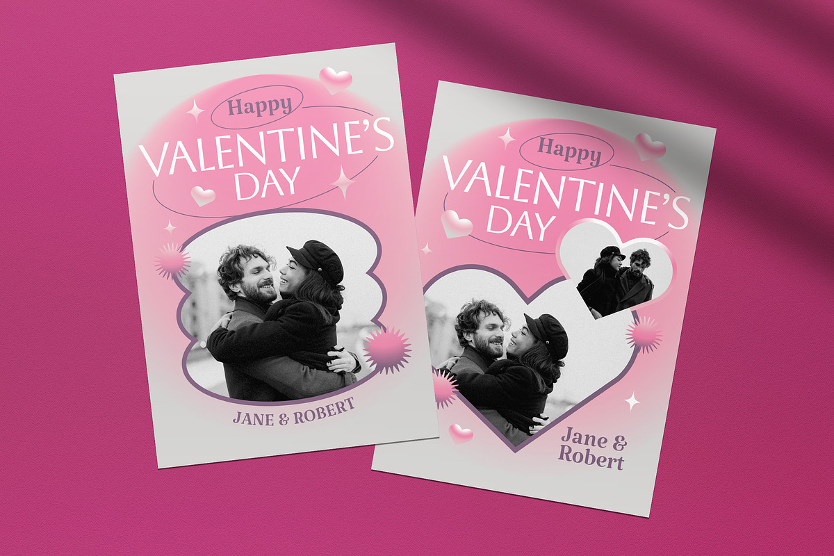 Y2K Happy Valentine Day GreetingCard, a Card Template by graphicook (Photo 3 of 4)