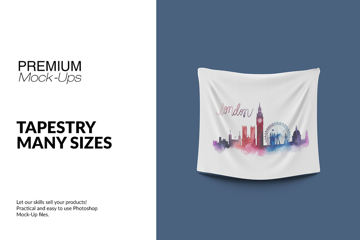 Tapestry Mockup - Many Sizes, a Mockup by mock-ups (Photo 1 of 14)