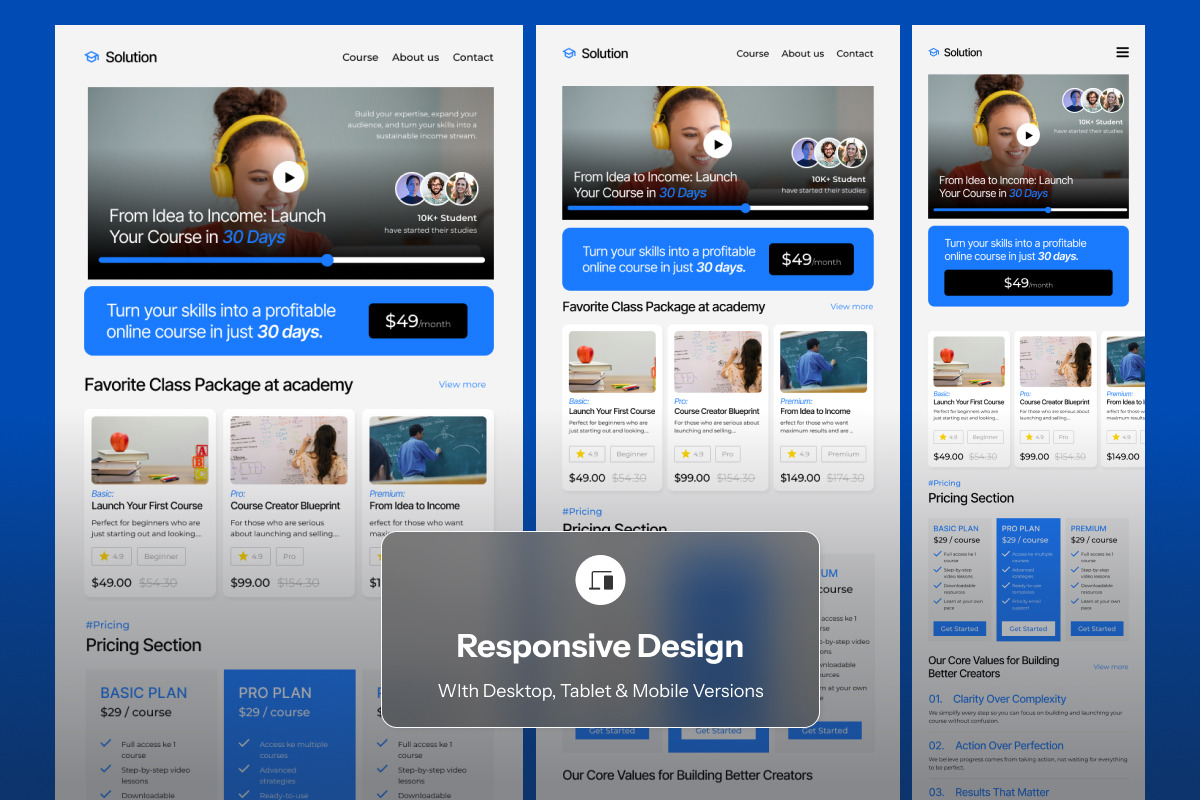 Solution Email Newsletter Courses, a Marketing Template by twinstd (Photo 3 of 5)