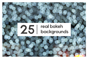 25 Real Bokeh Backgrounds / Overlays