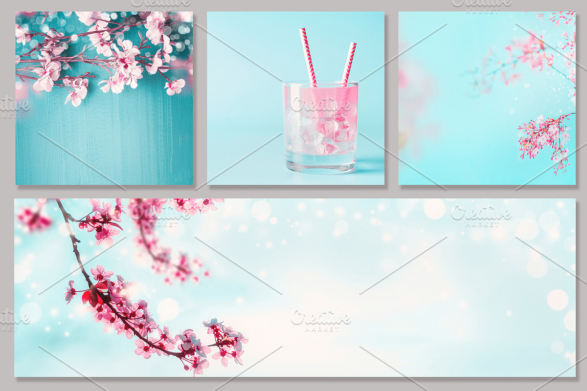 Pink blue springtime 23 photos, an Abstract Photo by VICUSCHKA (Photo 4 of 4)