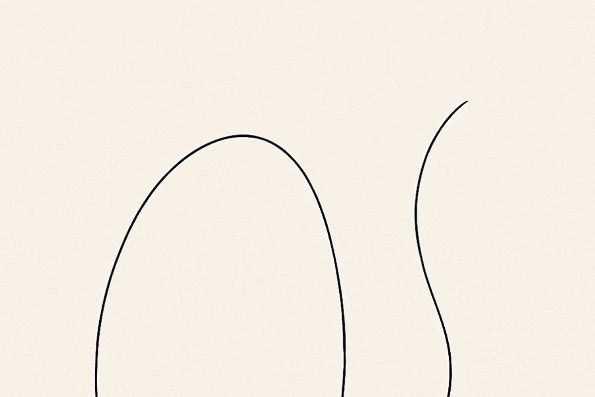 Minimalist abstract with fine black, an Illustration by Ami_Art