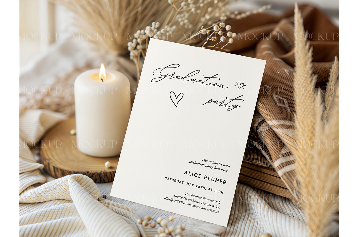 Neutral Candle Card Mockup, a Product Mockup by MockupWizard (Photo 2 of 3)