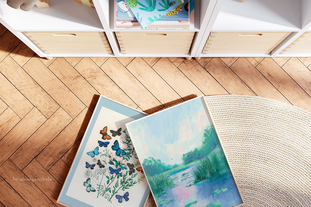 INFANT - vintage nursery art posters, a Background Graphic by alenaganzhela (Photo 5 of 8)