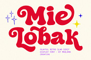 Mie Lobak Playful Retro Slab Serif, a Slab Serif Font by Maulana Creative (Thumbnail 1 of 7)