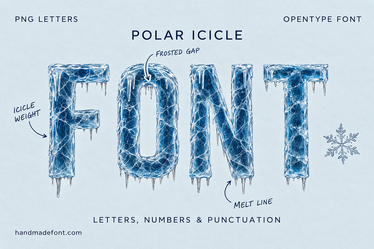 Polar Icicle Font, a Sans Serif Font by Handmadefont (Photo 15 of 15)