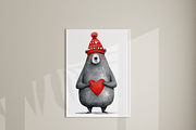 20 Valentine Bear Clipart, an Animal Illustration by Pati Charm Studio (Thumbnail 7 of 8)