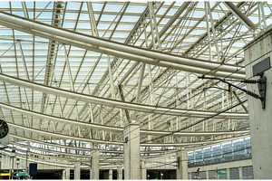 Aeroport Charles de Gaulle 2 TGV, a train station at the main airport, an Architecture Photo by Leonid Andronov