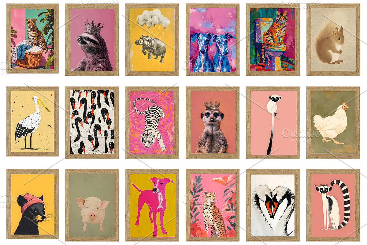 Animal Wall Art Bundle,Animal Prints, an Animal Photo by Chipshpow Graphics (Photo 6 of 11)