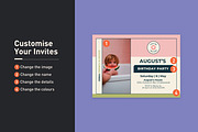 August Birthday Invitation, an Invitation Template by Mountain Folk Creative (Thumbnail 3 of 6)