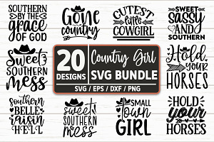 Country Girl SVG Bundle