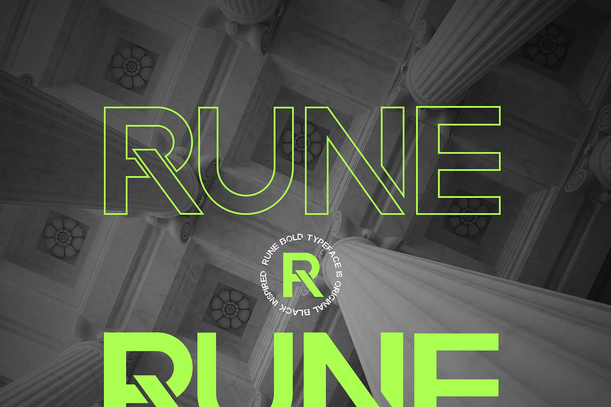 Rune Bold Font, a Sans Serif Font by mullathedesigner (Photo 4 of 5)