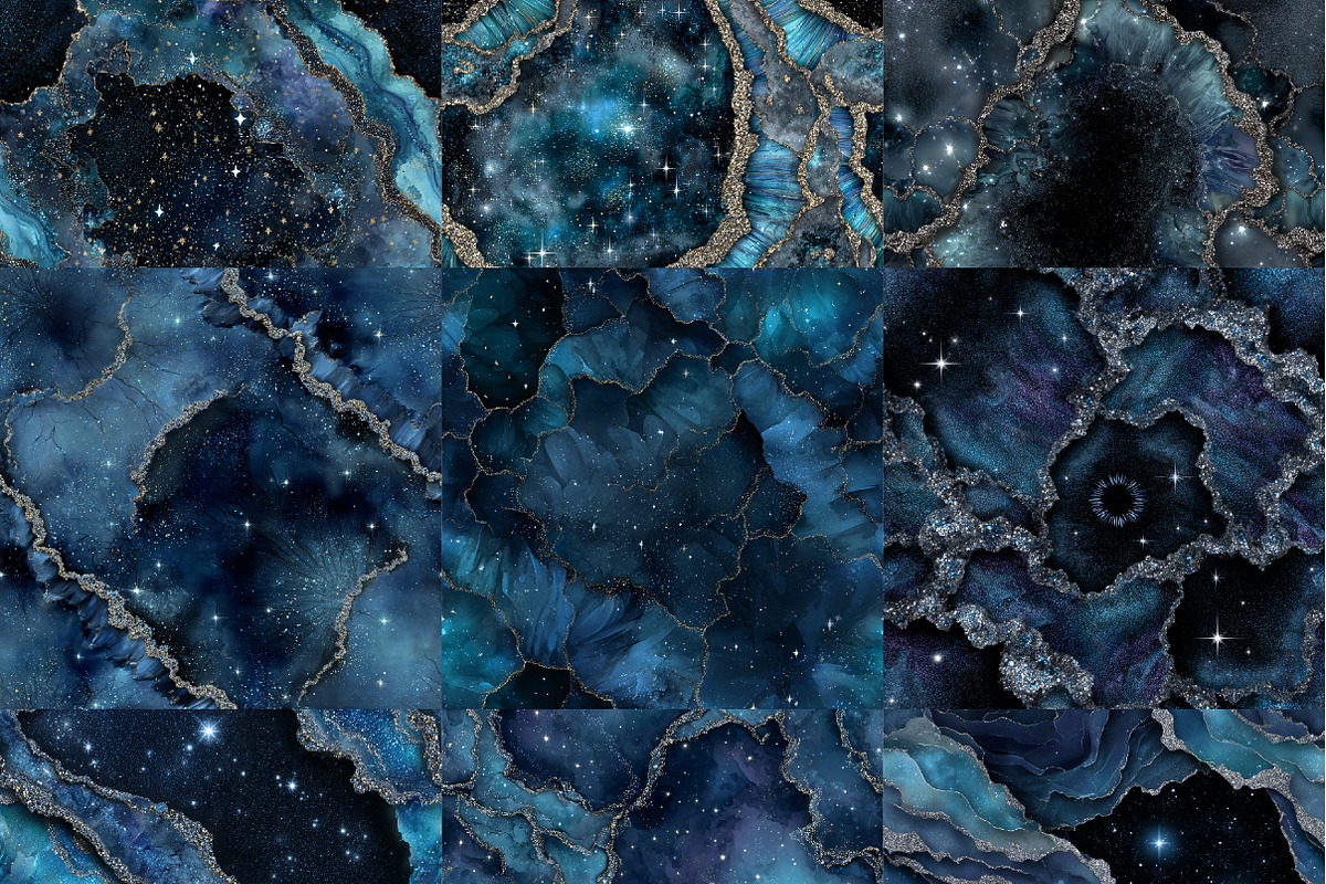 Blue ink digital paper, an Illustration by Craft Nest (Photo 5 of 6)