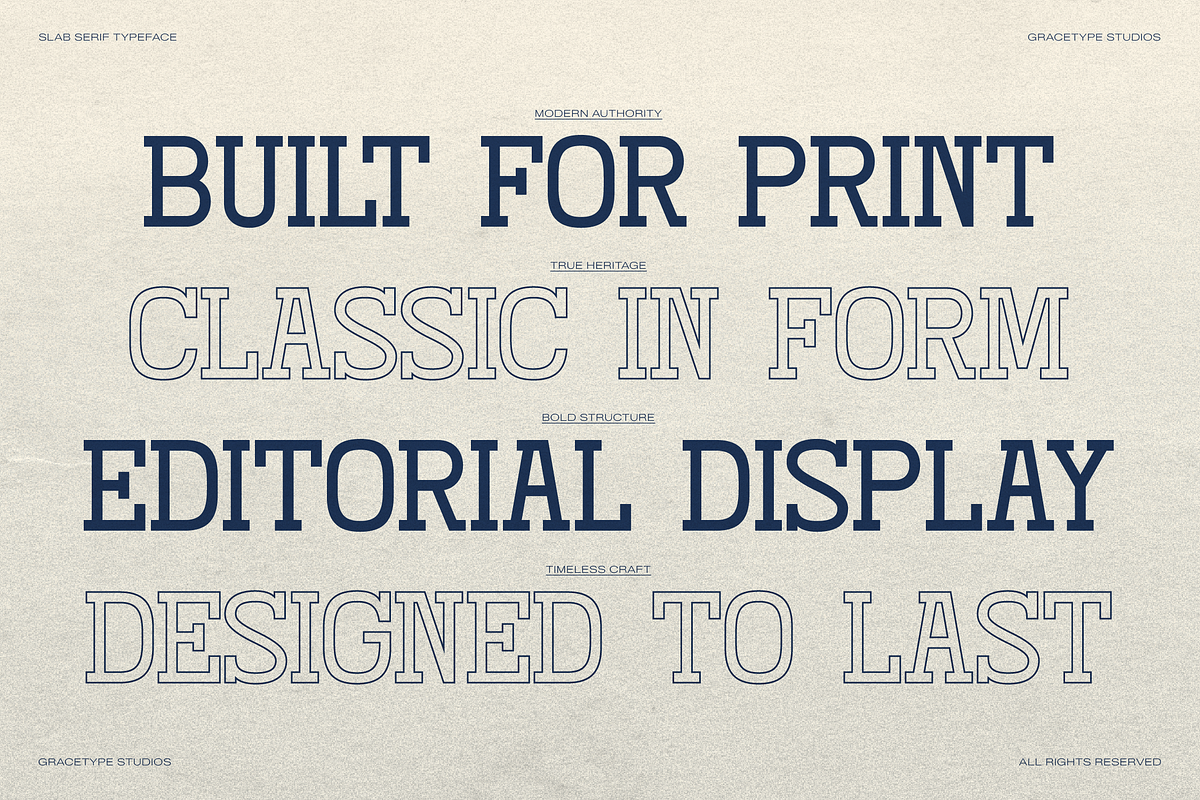 Availo Ledger | Slab Serif Typeface, a Slab Serif Font by gracetype_studio (Photo 7 of 12)