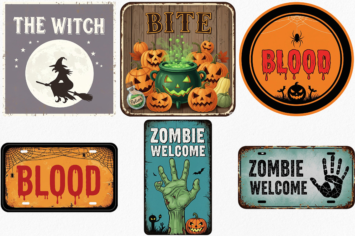 Vintage Rustic Halloween Sublimation, an Illustration by Canvas Craft (Photo 3 of 7)
