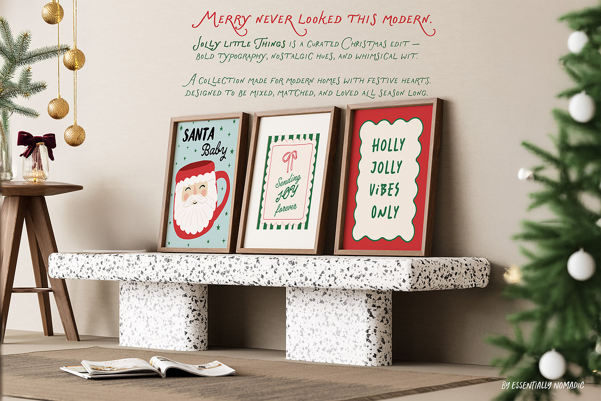Fun Quirky Christmas Posters, a Background Graphic by Essentially Nomadic (Photo 2 of 12)