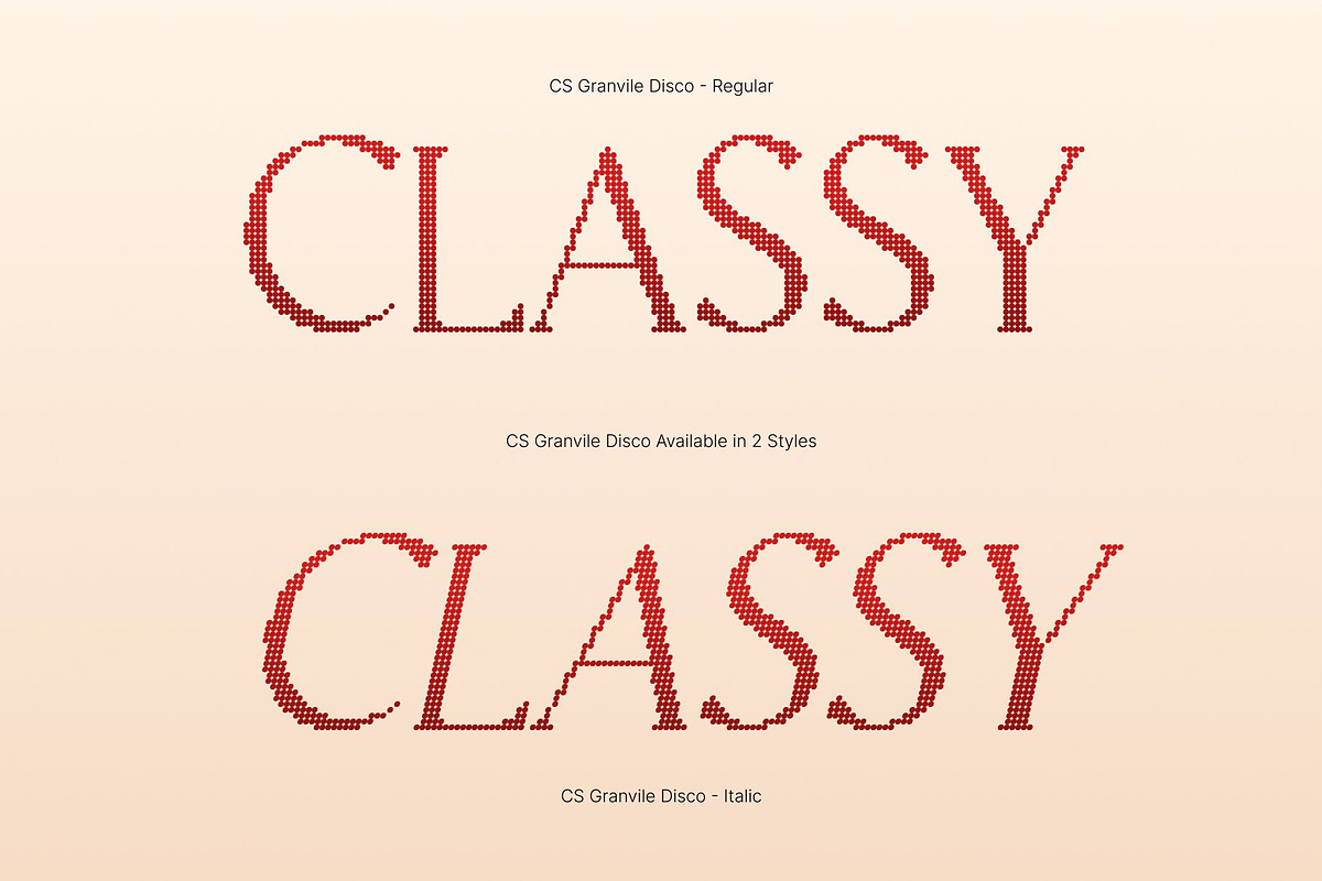CS Granvile Disco, a Serif Font by Craft Supply Co. (Photo 4 of 8)