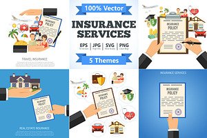 Insurance Services Concepts, an Education Illustration by TAlex