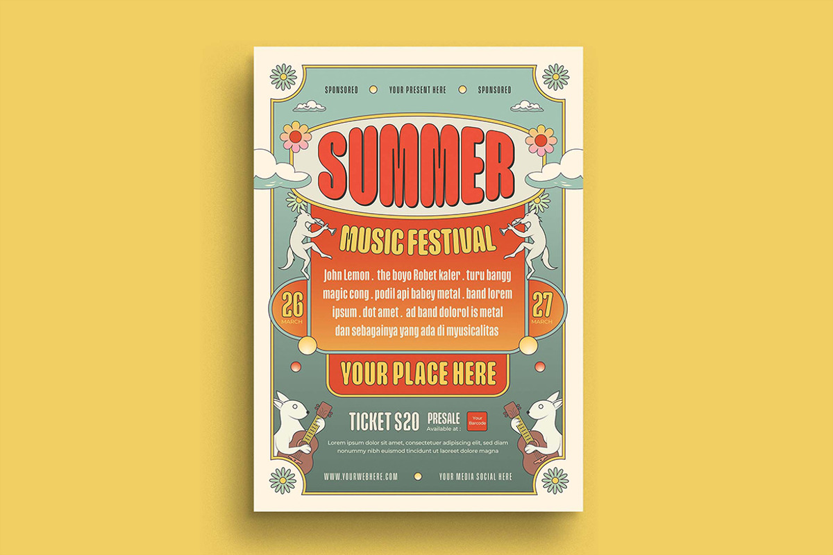 Modern Summer Music Festiv, a Flyer Template by megarez (Photo 1 of 3)