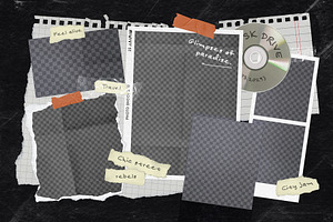 Photo Collage Scrapbook Mockup