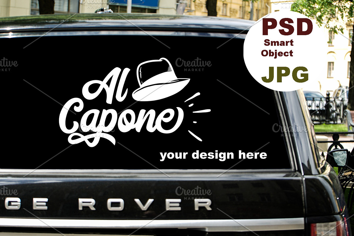 Car Window Mockups for Car Stickers, a Mockup by VetalStock (Photo 2 of 11)