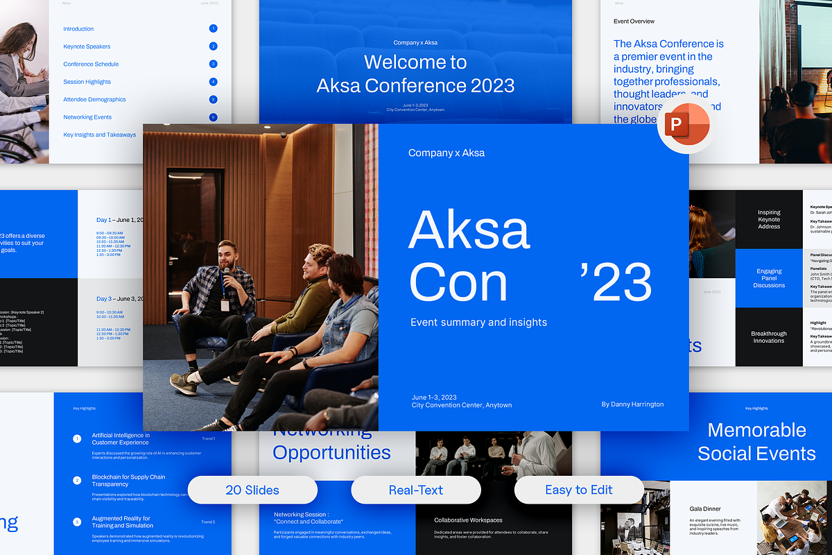 Aksa Event Report - Powerpoint, a Presentation Template by Sixtemp (Photo 1 of 5)