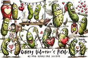 Quirky Valentine's Pickle Clipart, an Illustration by OK Design (Thumbnail 1 of 6)