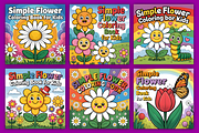 55 Simple Flower Coloring Book, a Decorative Illustration by Ink Gallery (Thumbnail 4 of 4)