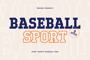 Baseball Sport - Varsity Font