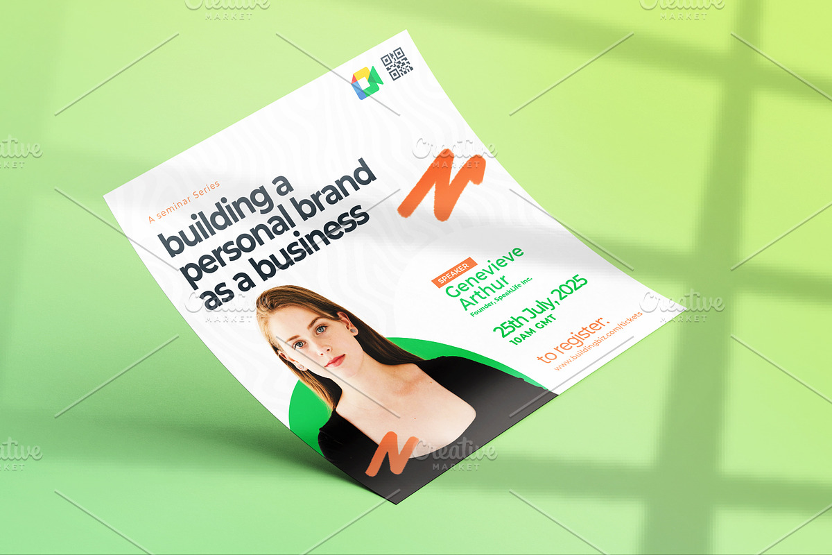 Seminar Digital Flyer | Canva & PSD, a Social Media Template by Vintage Impressions (Photo 4 of 6)