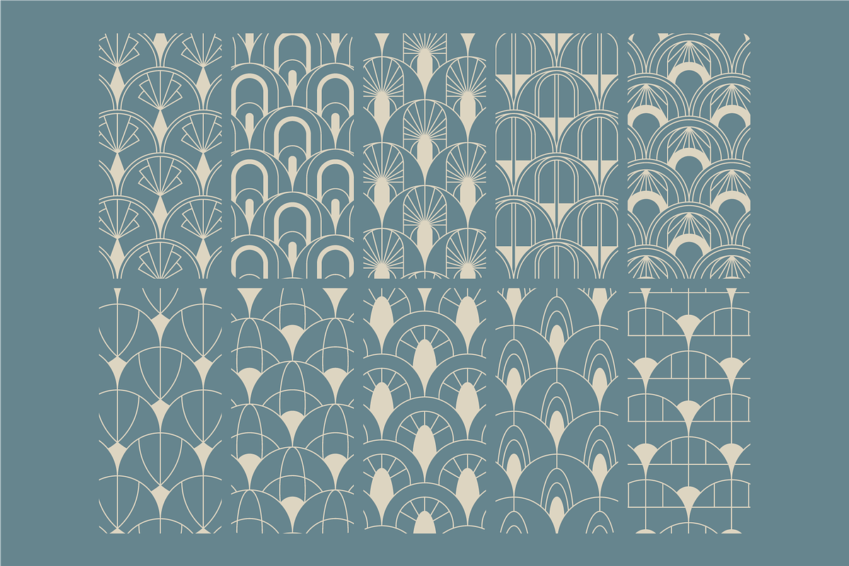FishScale ArtDeco Patterns V3, a Pattern Graphic by Firowerk (Photo 5 of 6)