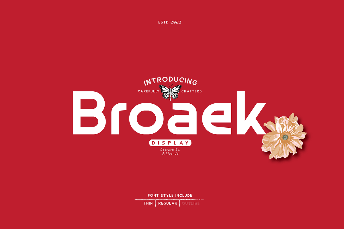 Broaek, a Sans Serif Font by Linecreative (Photo 1 of 9)