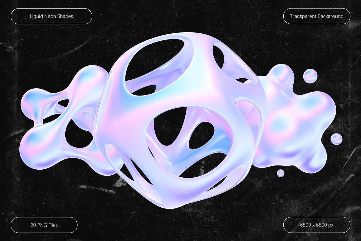 3D Liquid Neon Shapes, an Object Graphic by Design Studio (Photo 2 of 3)
